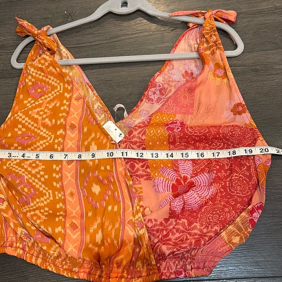 Free People NEW Tied to You Tank Size XS Color: Lemonade - Picture 13 of 13